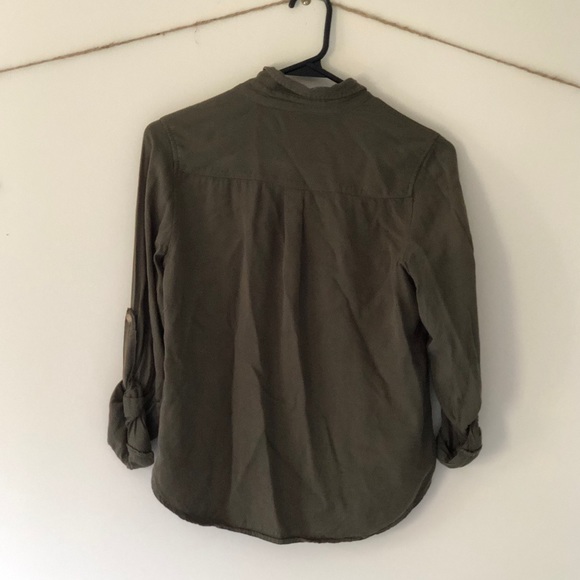 Green Button Up Shirt - Picture 4 of 4